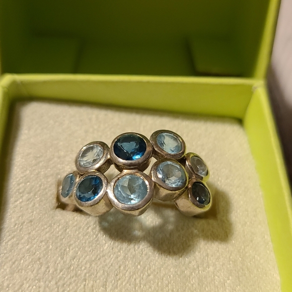 2.50 ct. t.w. Blue Topaz Bubble Ring in Sterling Silver. Size 7 - Picture 2 of 4